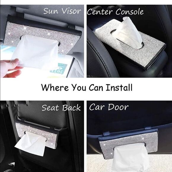 Car Visor Bling Tissue/Mask Holder NWT - Picture 6 of 16